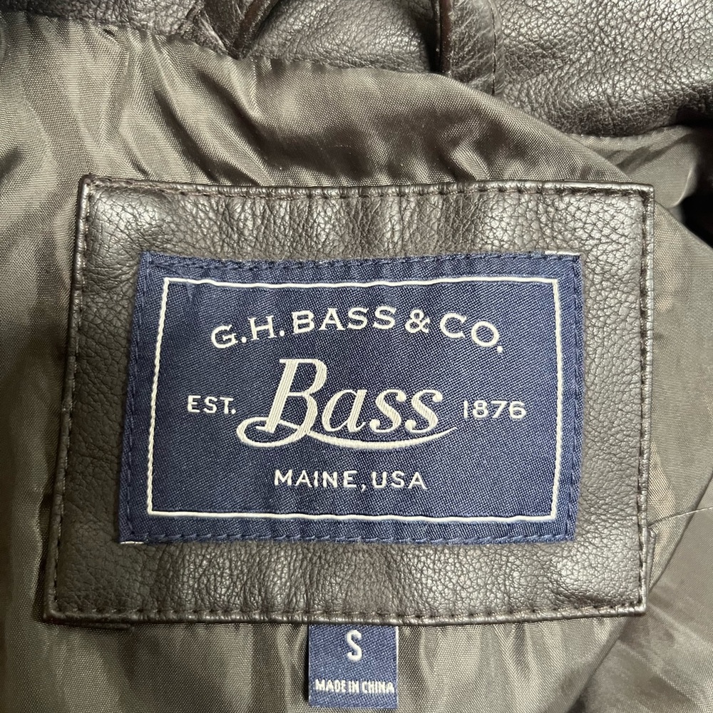 Bass Leather Coat Dark Brown